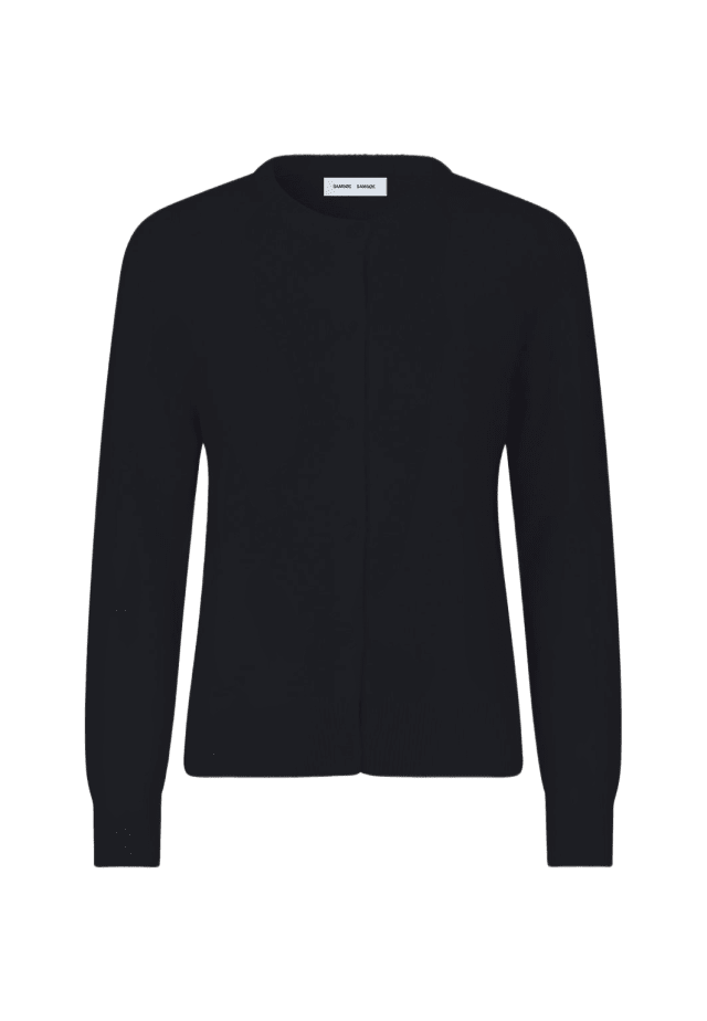 SAMSOE Nor short cardigan 7355 Stickat Dam Blå S