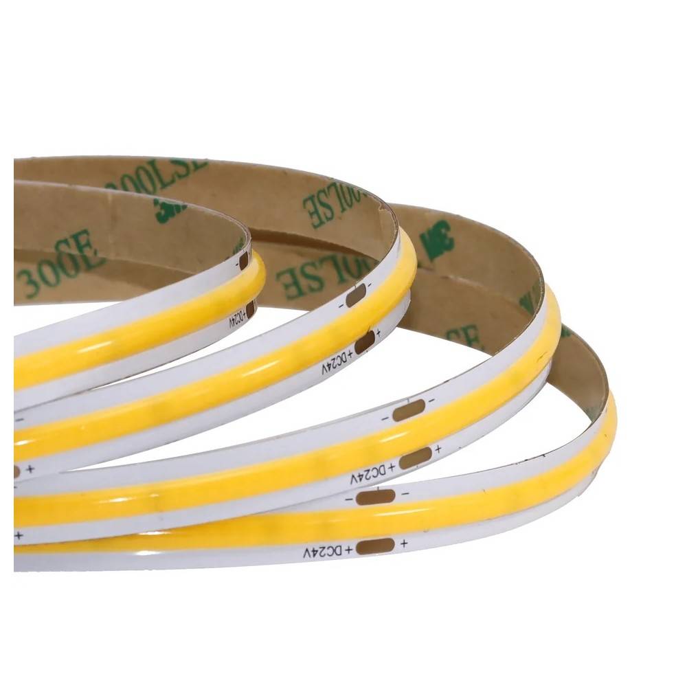 10m 12W/m COB-LED strip RA95 - 24V DC, IP20, 480 LED pr. meter, COB LED - Dæmpbar : Dæmpbar, Kulør : Kold