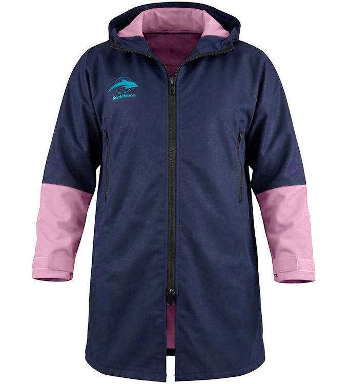 Konfidence Badponcho - Warma Robe - Marinblå/Rosa - Konfidence - 7-10 år (122-140) - Badrock