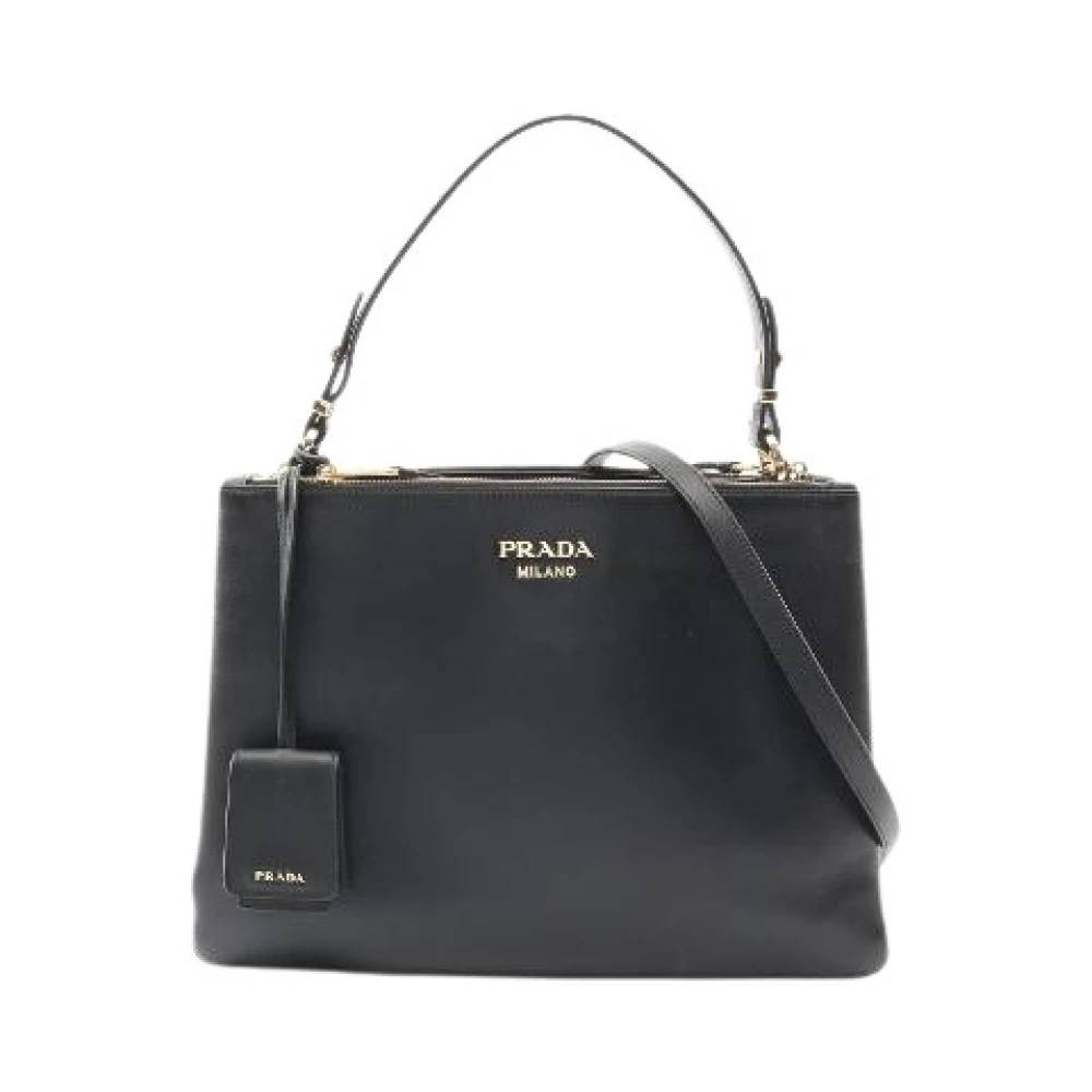 Prada Vintage Pre-owned Laeder prada-tasker - Vintage - Dame - Sort - ONE SIZE -
