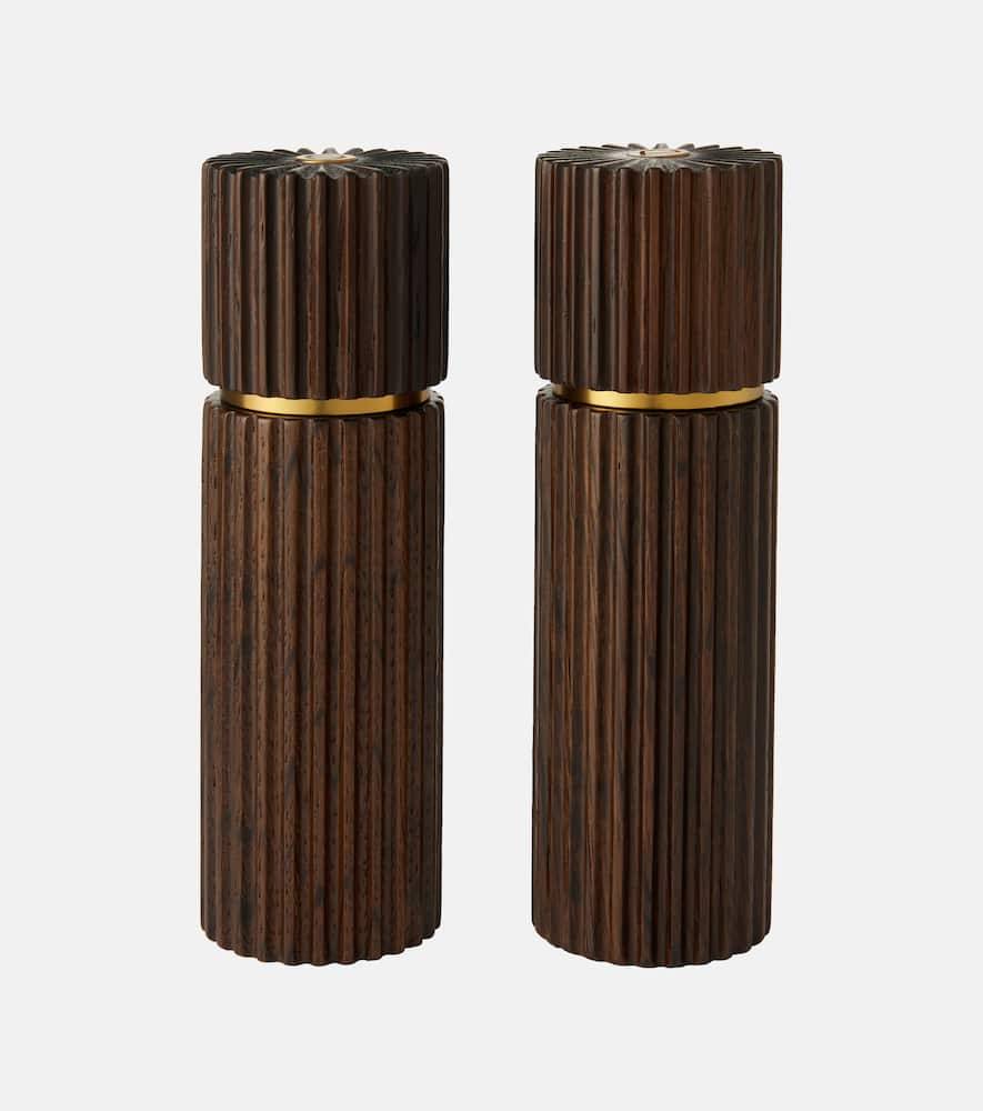 L'Objet Ionic oak salt and pepper grinders - brown - One Size