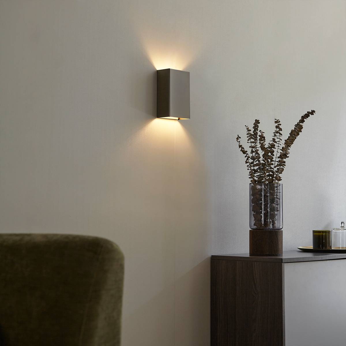 Modern vägglampa gunmetal 2-ljus - Otan S