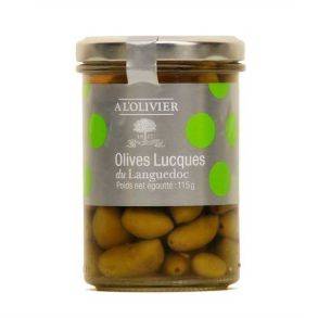 Grønne Lucques Oliven fra Frankrig , 115 g, A L'Olivier