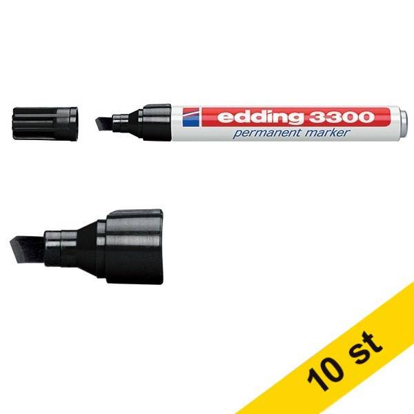 Märkpenna permanent 1.0mm - 5.0mm | Edding 3300 | svart | 10st