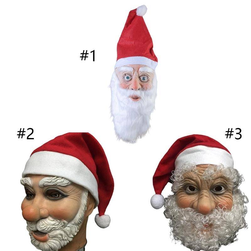 Jul Tomten Skägg Mask Jul Röd Rolig Fader Jul Peruk Hatt Mask red