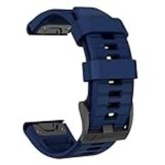 MYSNBKN 22 mm Quick Fit-armband för Garmin Fenix 7 Pro/Fenix 7/Fenix 6/Fenix 5/Quatix 7, mjukt silikonersättningsarmband för Garmin Forerunner 935/945/955, Safirblå, 22MM, modernt