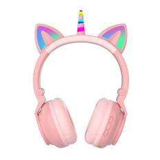 STN-27 Katteøre Bluetooth-hovedtelefoner - Bass Boost, Trådløs, pink