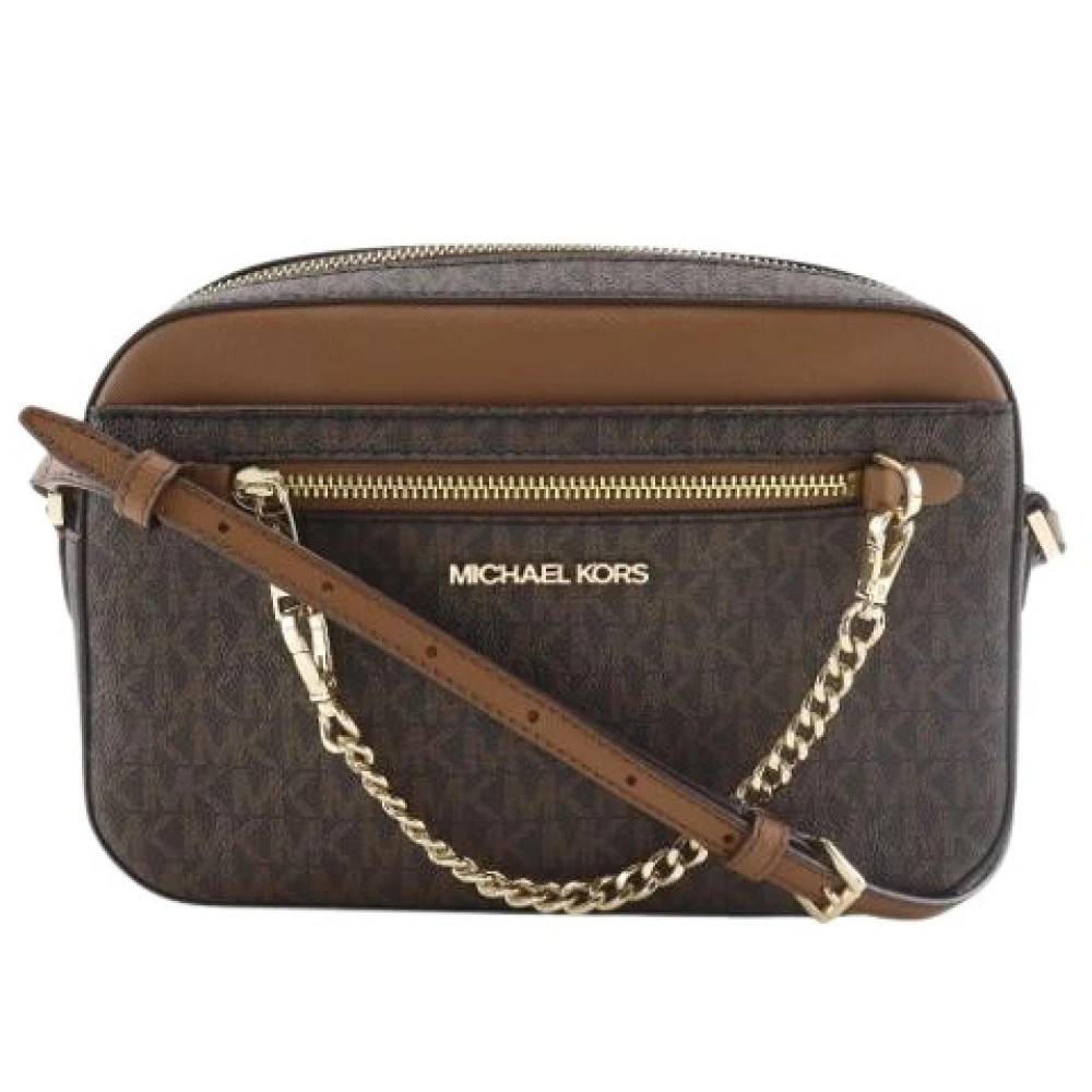 Michael Kors Pre-owned Pre-owned Plastic Skuldertaske - Vintage - Dame - Brun - ONE SIZE - Uld