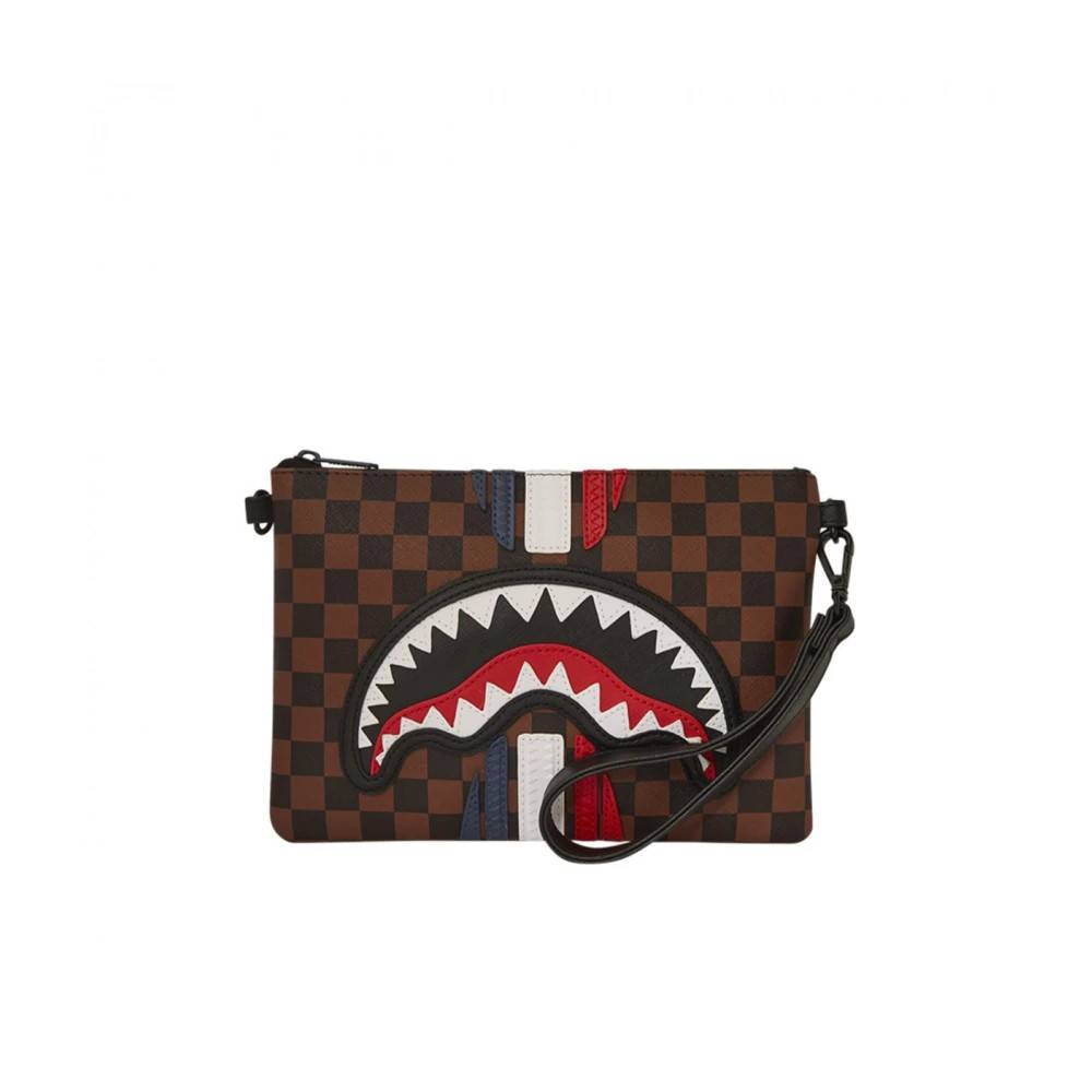 SPRAYGROUND Multifarvet Shark Crossbody Taske - Tasker- Herre - Brun - ONE SIZE -