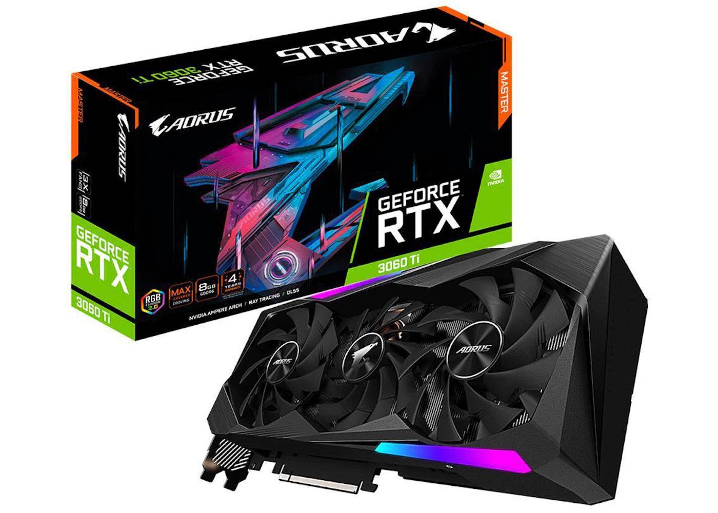 NVIDIA GIGABYTE GeForce RTX 3080 Ti AORUS MASTER 8G Graphics Card (GV-N306TAORUS M-8GD) - One Size (One Size)