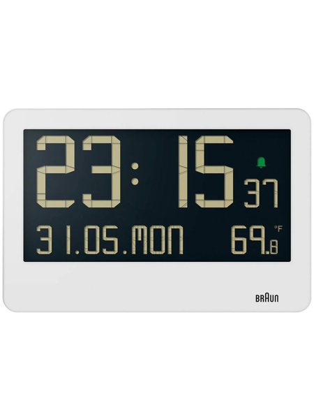 Braun BC14W-DCF Digital Radio Wall clock Alarm Clock 261mm Alarm clock