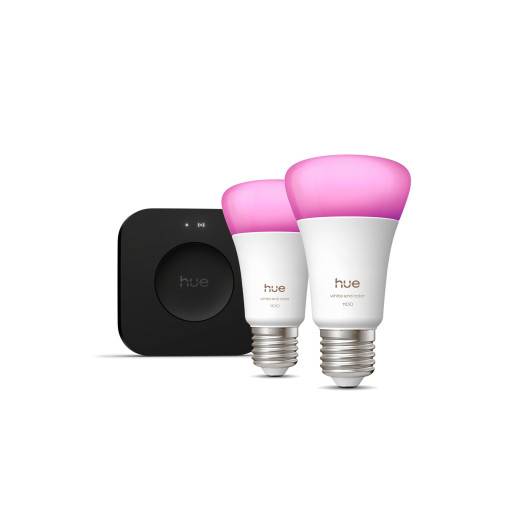 Philips HueWCA startsæt A60 E27 1000-20000 K 2stk + Pro Bridge