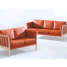 Top-line Dorte (Sevilla læder, 2 pers. sofa - B140 x D82 x H79 cm, Massiv bøgetræ)