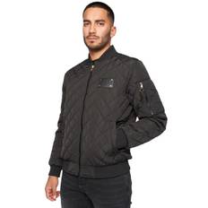 Glorious Gangsta Mens Moritzio Quilted Bomber Jacket L svart