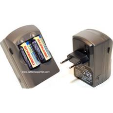 CR123A Laddpaket (Laddare + 2 st batterier), Li-ion
