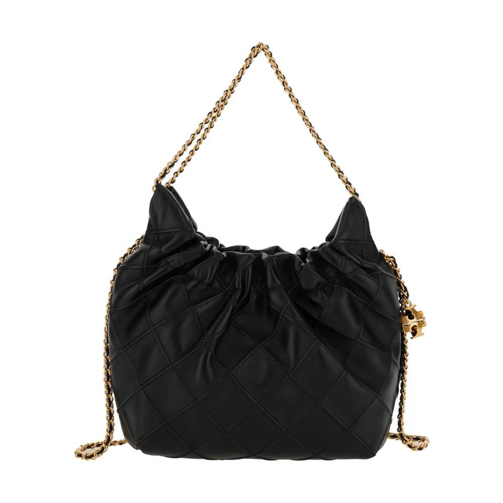 Tory Burch Fleming Skuldertaske - Tasker - Dame - Sort - ONE SIZE - Uld