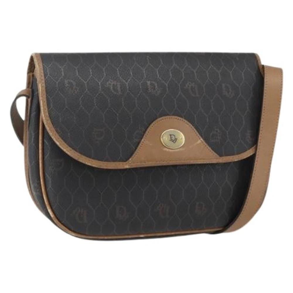 Dior Vintage Pre-owned Vintage PVC Honeycomb Skuldertaske - Vintage - Dame - Sort - ONE SIZE - Uld