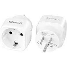 Unidapt USA Reseadapter - Sverige till USA Strömadapter Typ-B, Europa EU Schuko till Amerika Resekontakt Strömadapter för USA Kanada Mexiko Colombia Thailand Socket Adapter 2-Pack