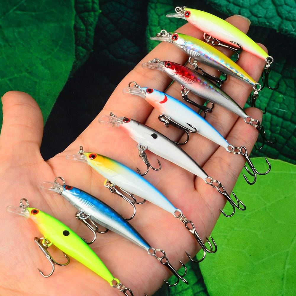 8pcs Sinking Minnow Bionic Lure, Micro Hard Bait For Pale , , Freshwater And Saltwater