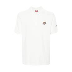 Kenzo, Topp, Herr, XL, Bomull, Lucky Tiger Pikétröja - white (XL)