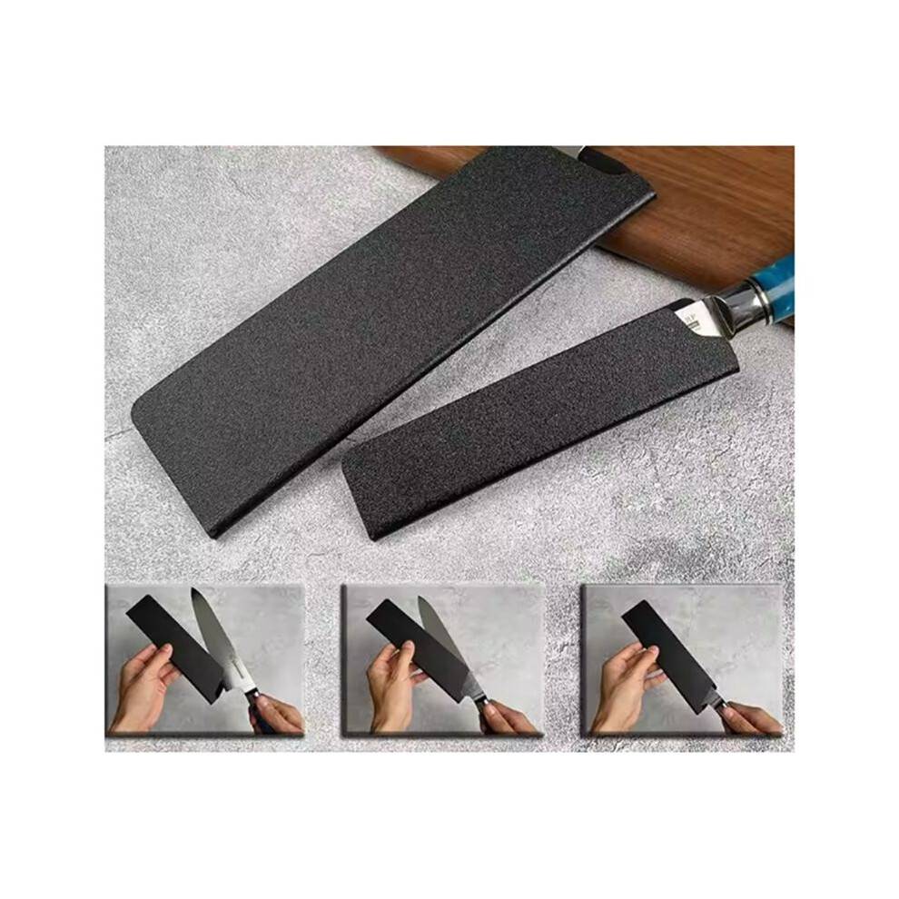 8-Piece Knife Guard Set Black Universal ABS Plastic Sheath Non-Toxic Lining Chef Kitchen Tools