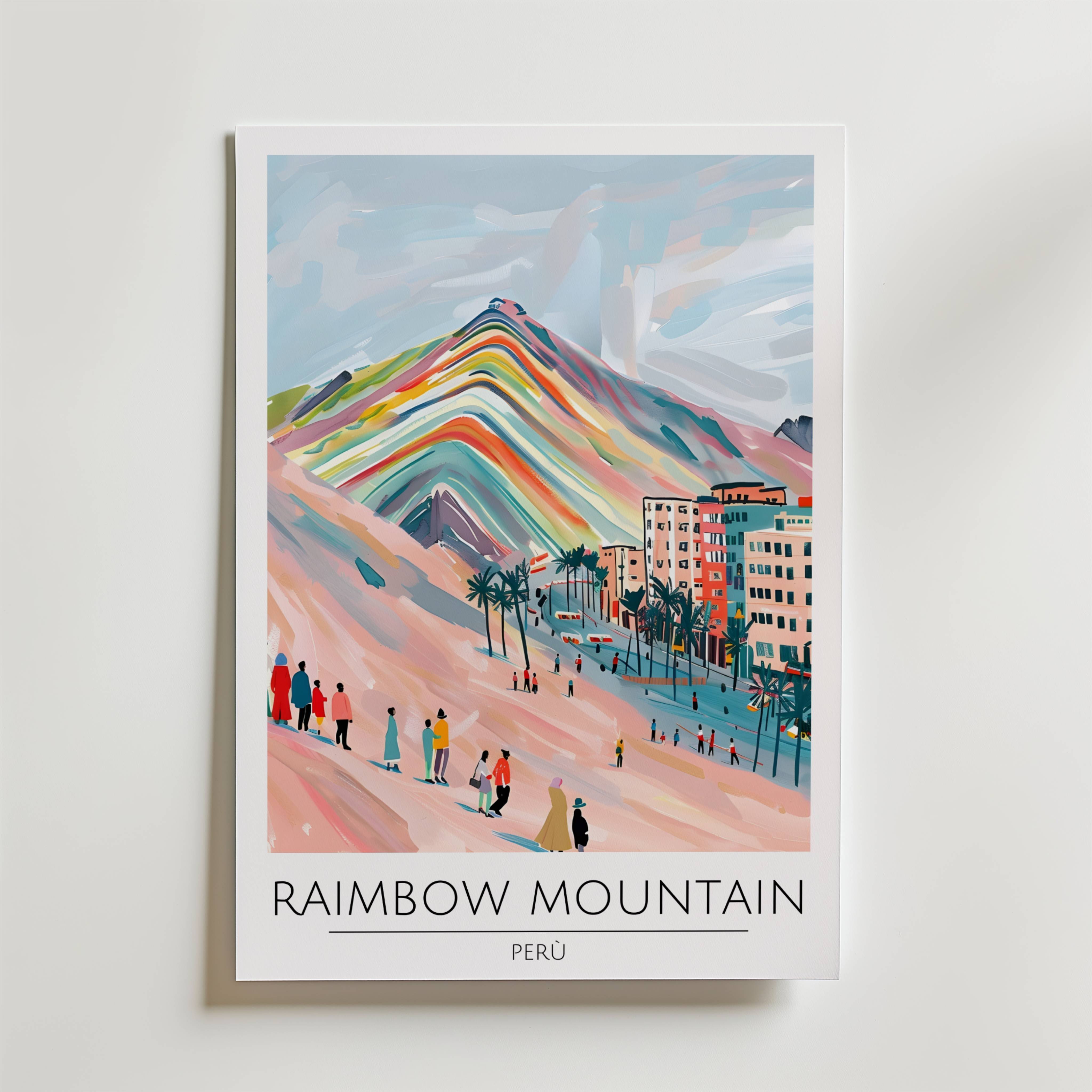 Rainbow Mountain Poster - Fine Art Poster 50x70 cm