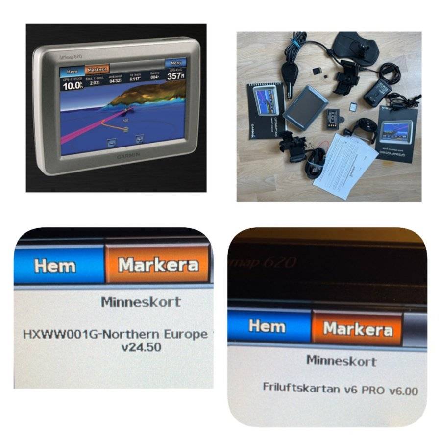 Garmin Gpsmap 62s Friluftskartan Pro v6+Nordea 2023+Sjökort G2 Nord Hela Eu 2014