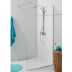 TopDesign Brusevæg 8mm, klar glas - 100x200cm - Nanobehandlet