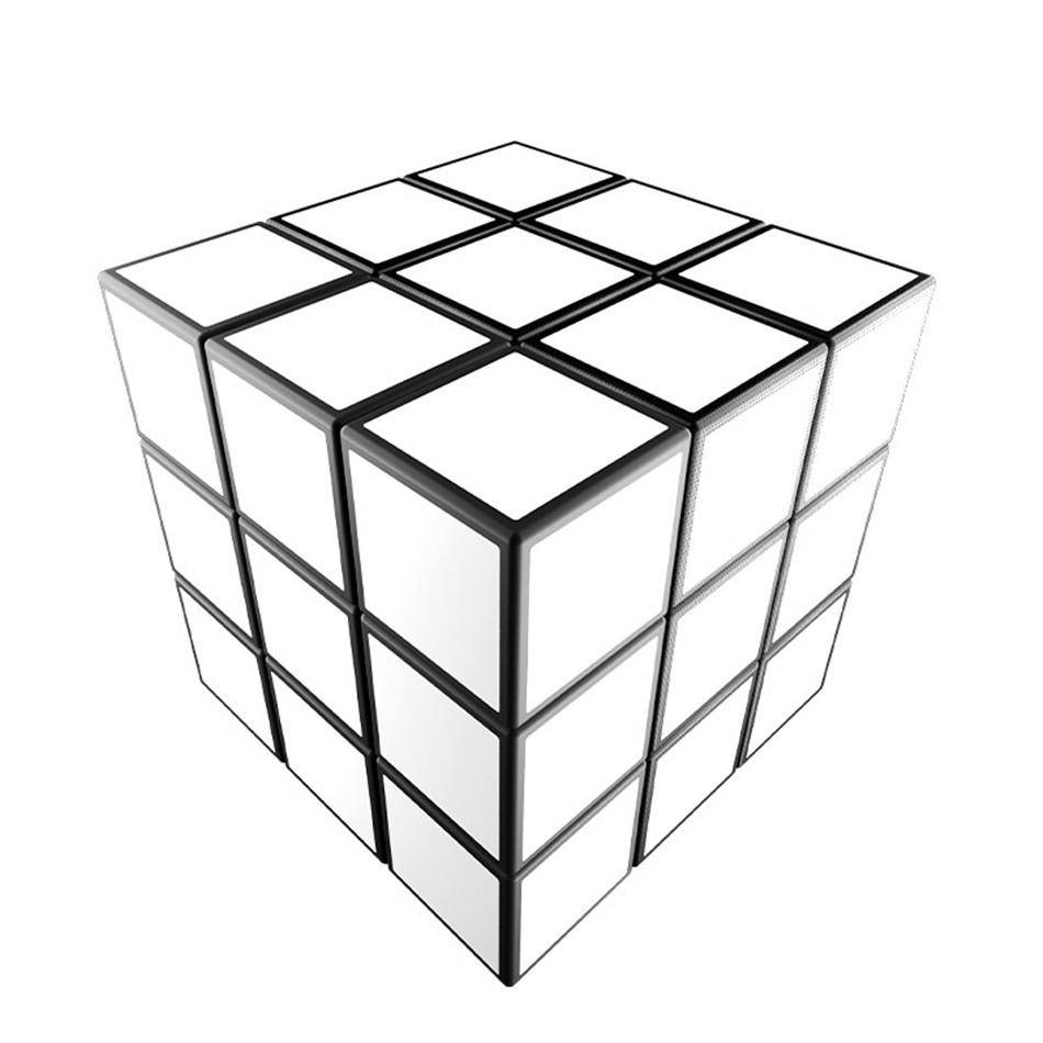 New Idea Fun Blanker 3X3 Strange Shape Magic Mirror Cube Professional Speed Puzzle Cubo Magico Antistress Toy Gifts For Children