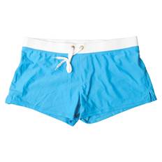Men Swimsuit Pants Waist Drawstring Breathable Back Zipper Pocket Men Swimming Shorts for Beach XL blå
