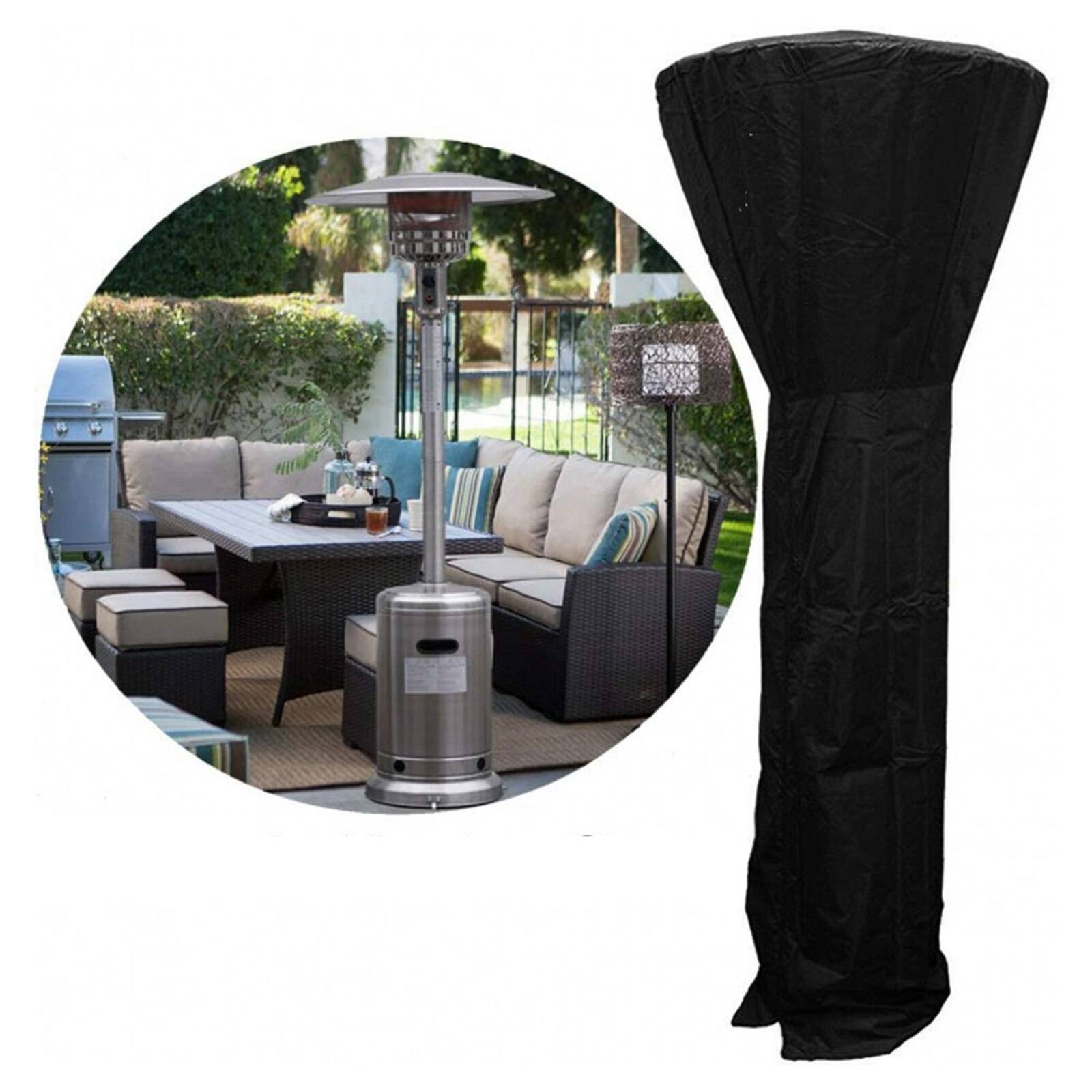 Uteplats uppvärmare lock innergård vattentät uv-resistent anti-damm utomhus - 228 x 106 x 70cm