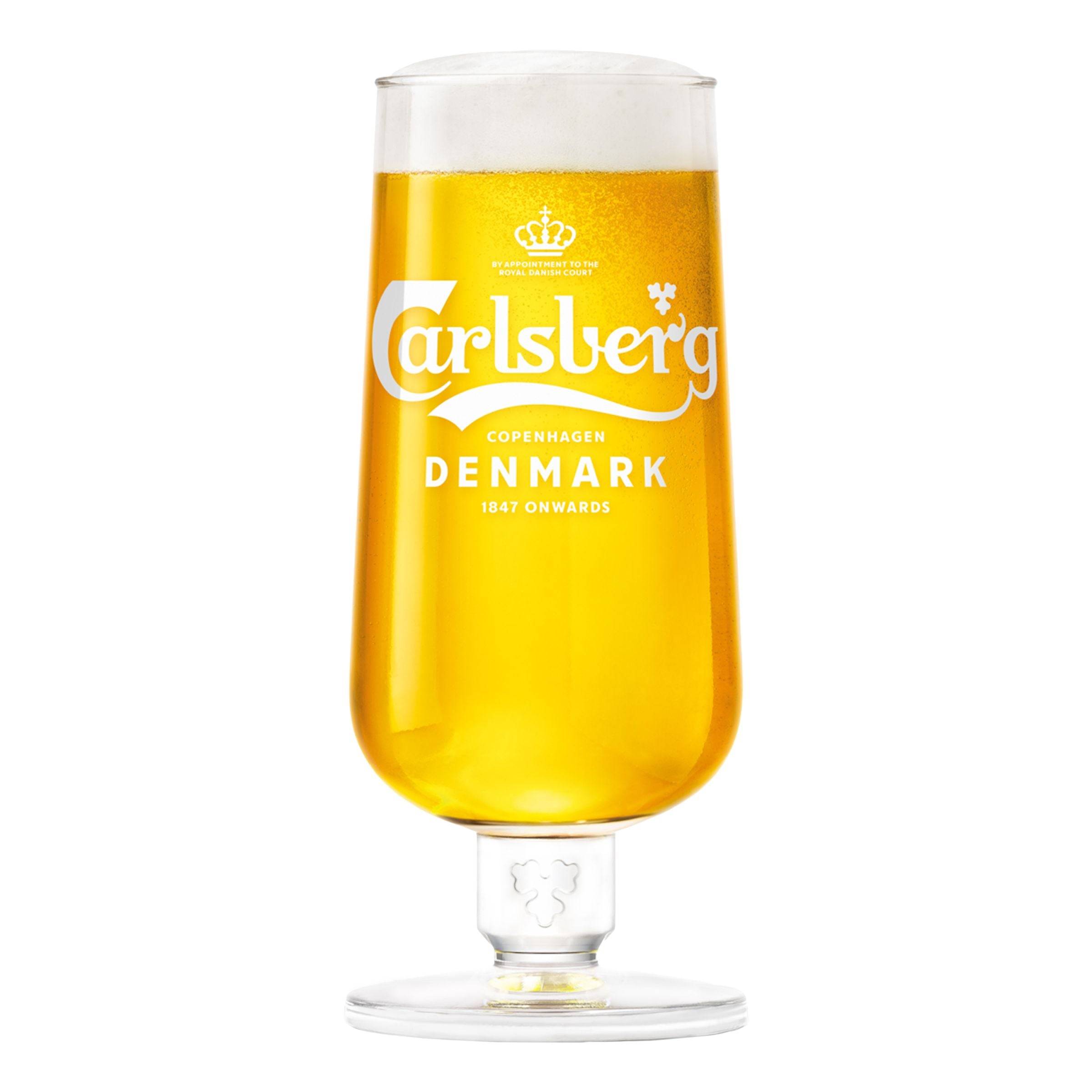 Carlsberg ølglas med fod - 6-pak 40 cl