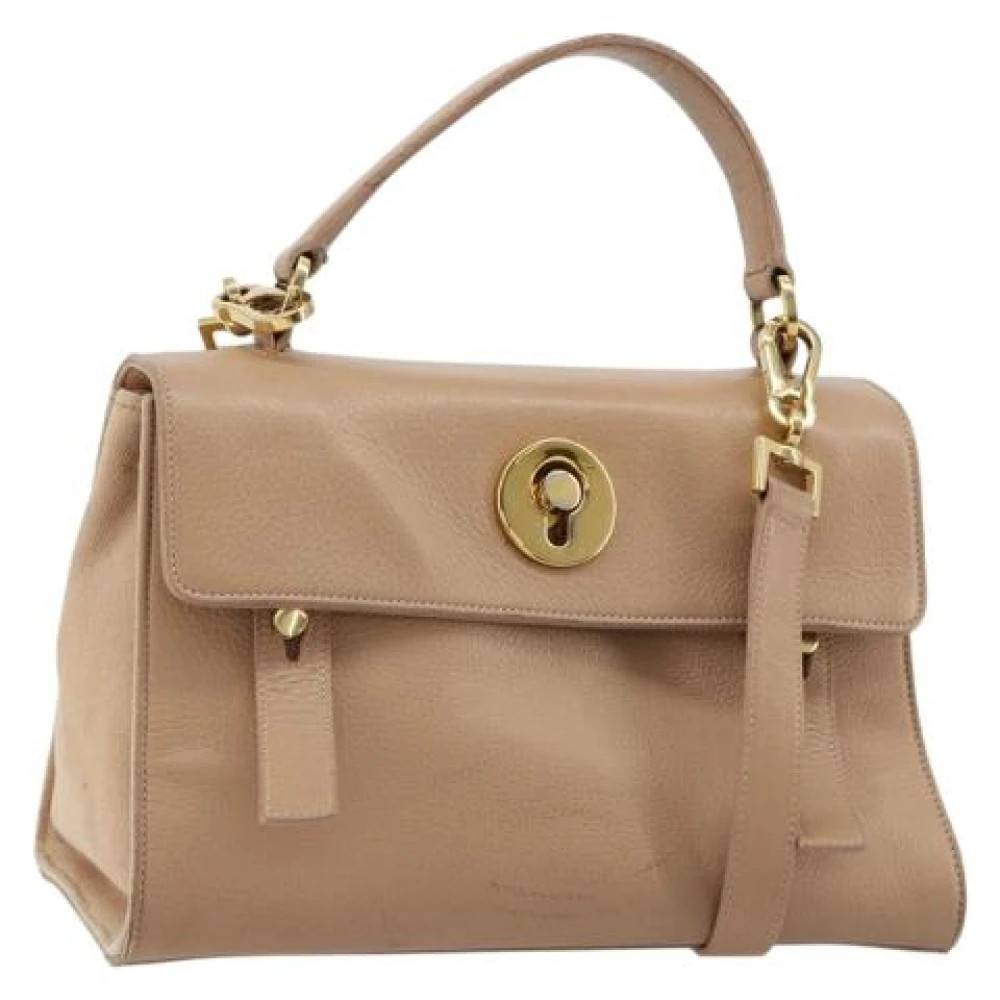 Saint Laurent Vintage Pre-owned Vintage Håndtaske - Vintage - Dame - Beige - ONE SIZE - Uld