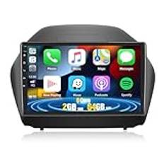 8-kärnig CAMECHO Android 13 bilradio med navigator för Hyundai IX35 2010–2015,2G 64 G – 10 tums bilradio pekskärm med Carplay trådlös Android bil DSP RDS Bluetooth-spegellänk