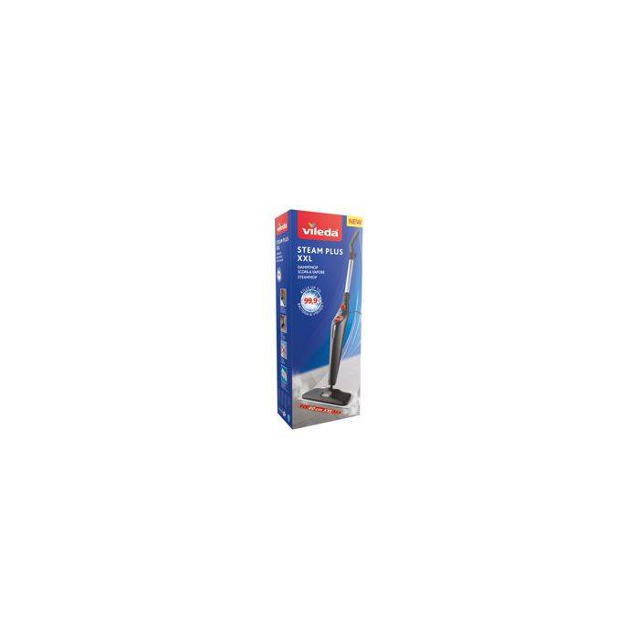 Vileda Steam Mop XXL, Washable Swivel Cleaning Pad - Black