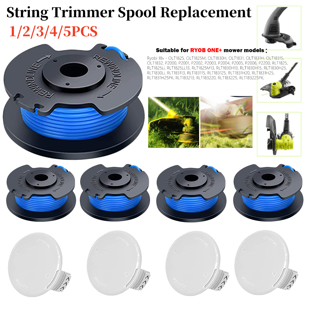 1-5PCS String Trimmer Spool Replacement For Ryobi One Plus AC14RL3A 18V 24V 40V 11Ft Auto Feed Cordless Weed Eater Spool Line