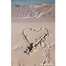 Love Written in the Sand: 6x9 Inch Notebook, 180 Squared Pages with Romantic Design - Romantic Heart on the Beach Cover