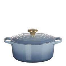 Le Creuset - Signature Gjutjärnsgryta rund 24 cm 4,2 L Chambray