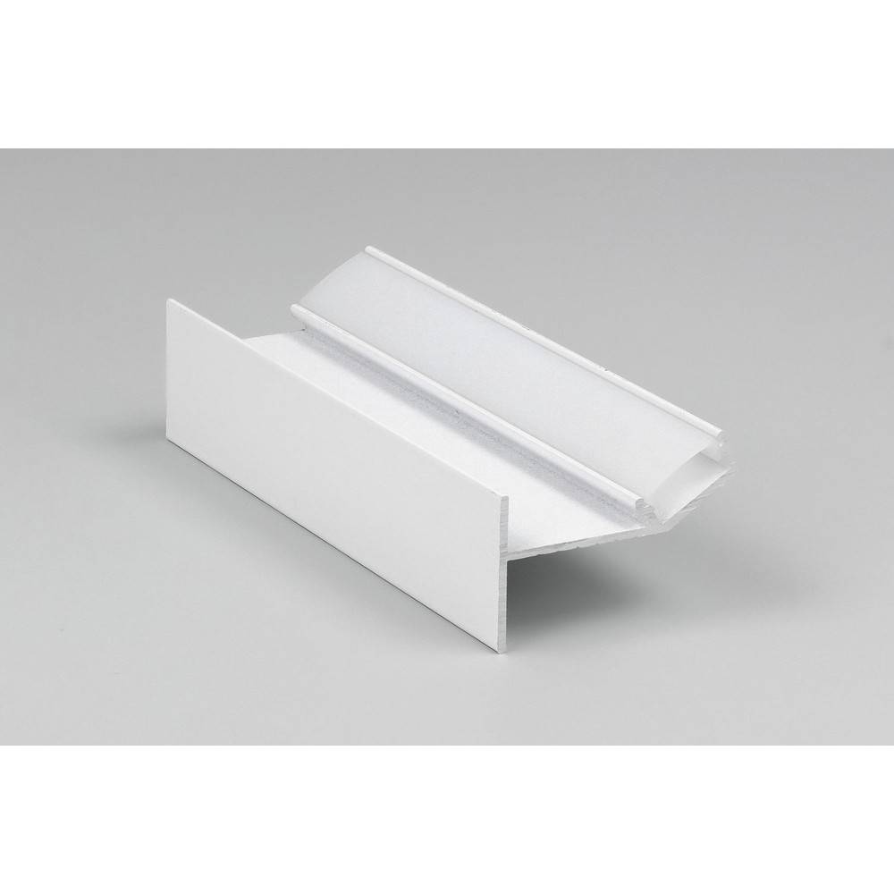 1m aluprofil GLOW12 UP A1C - Hvid lakeret, indspartling, LED skinne
