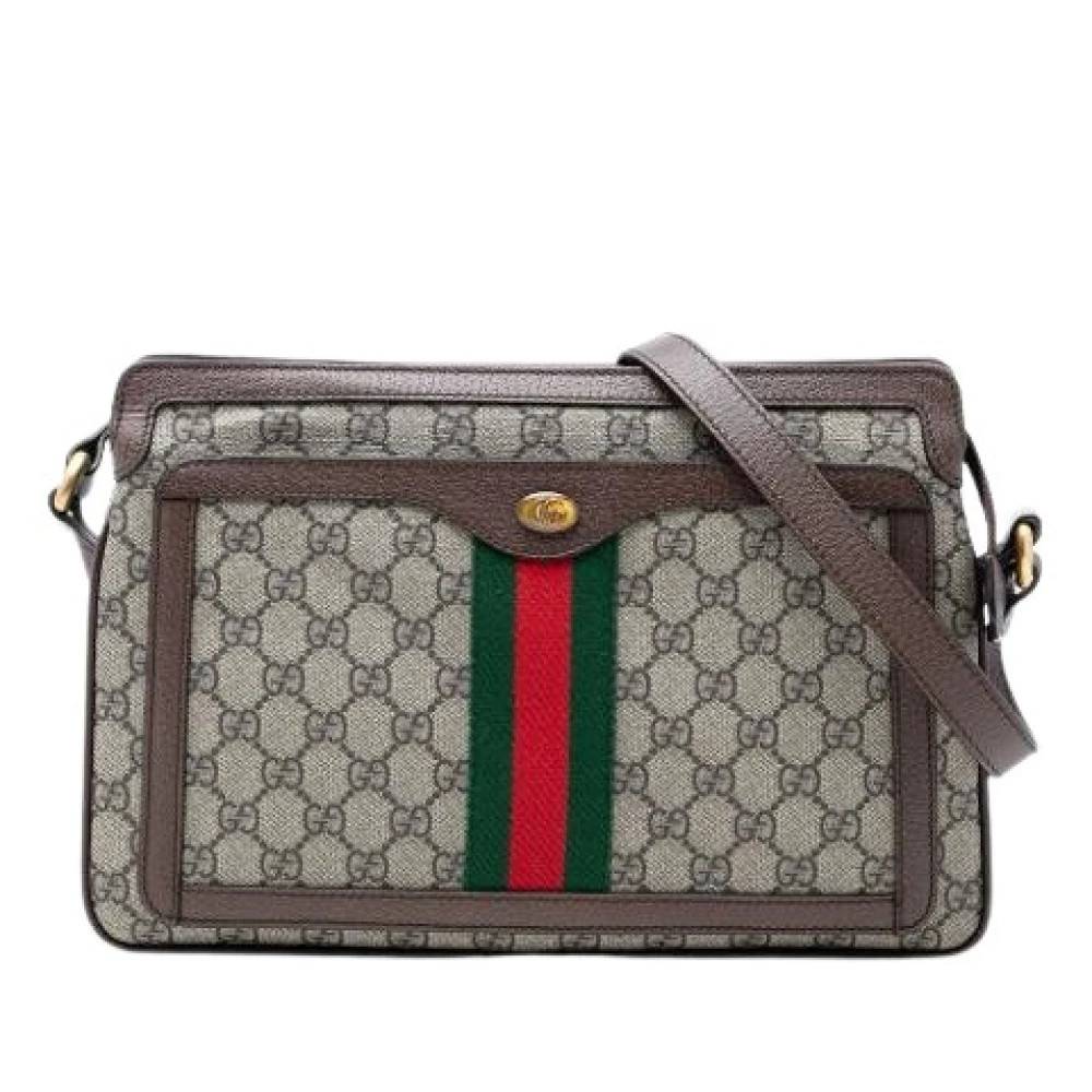 Gucci Vintage Pre-owned Ophidia Skuldertaske - Vintage - Dame - Brun - ONE SIZE - Uld