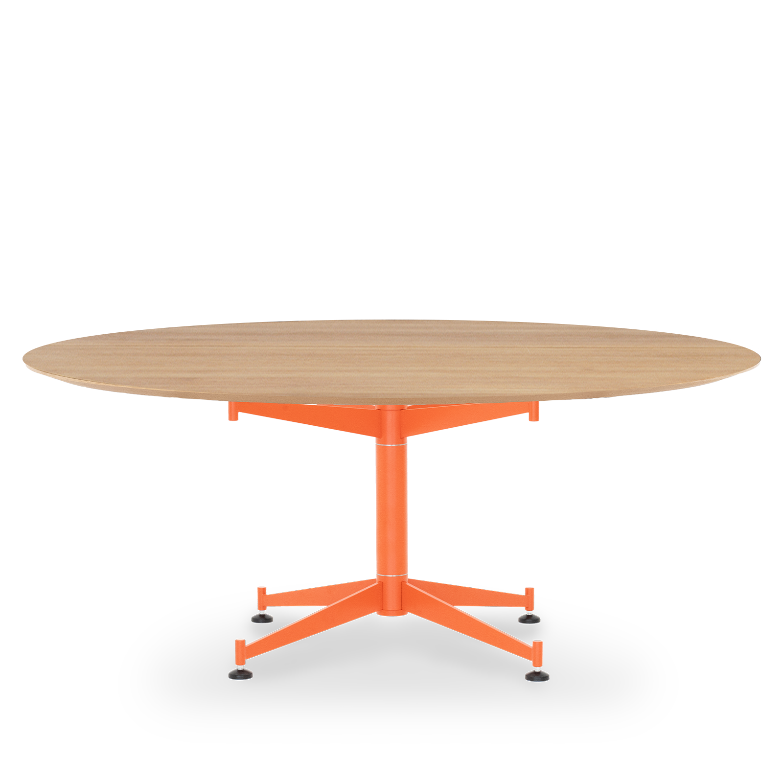 Star Table / Veneer B2B - 73-75 / Ø180 Veneer / Matte lacquered Rot orange