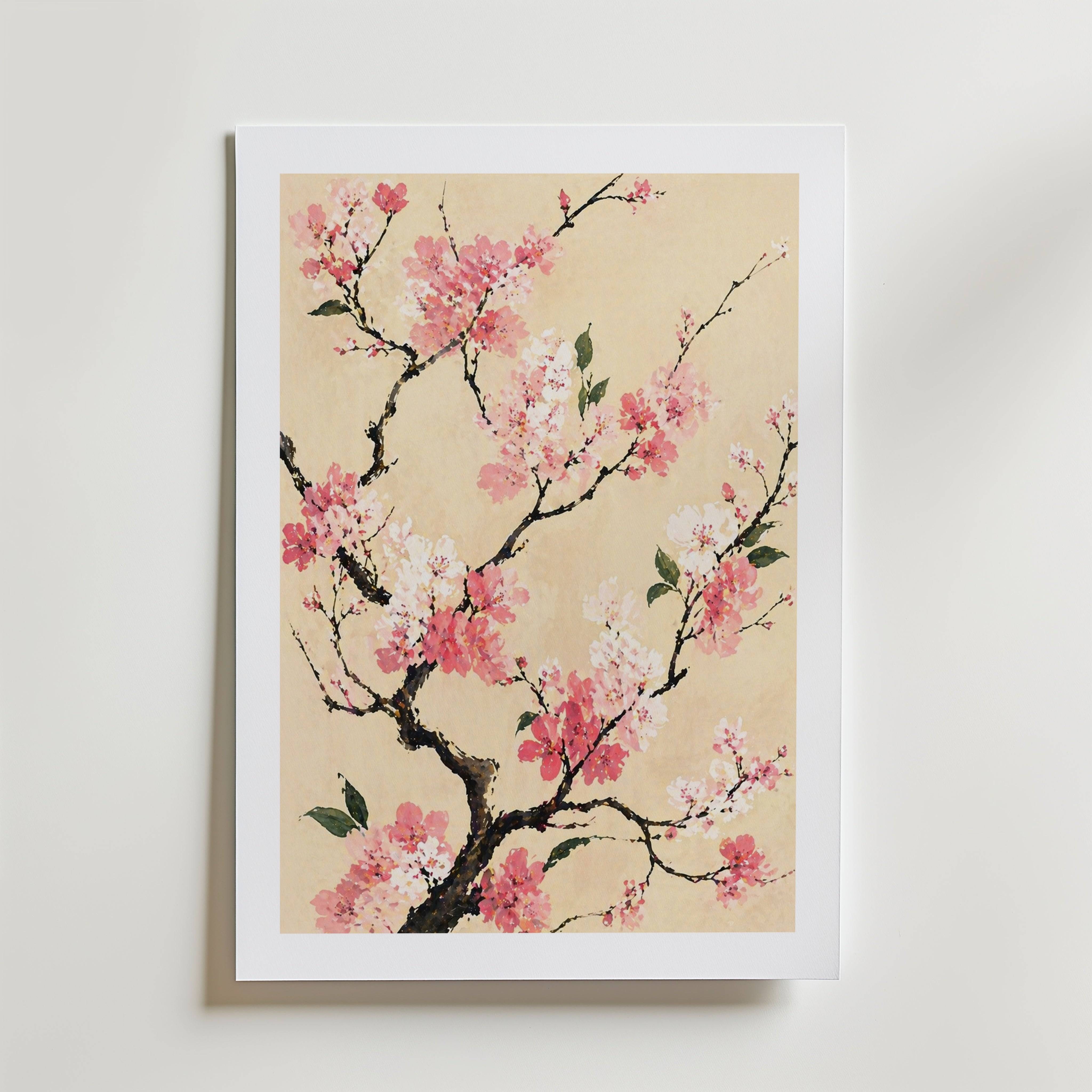 Cherry Blossom Branch no.2 Poster - Fine Art Poster 13x18 cm