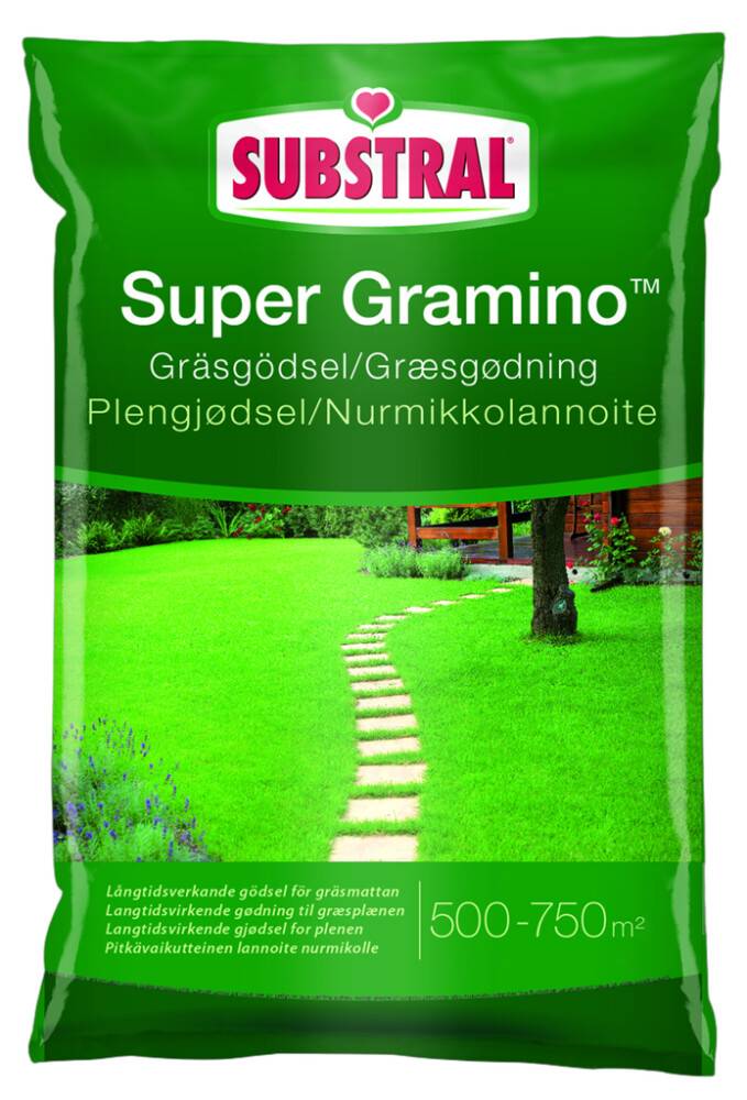 GRÄSGÖDSEL SUBSTRAL SUPER GRAMINO 15KG 500-750M²