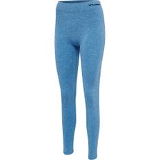 Classic Bee CI seamless mid waist tights blue melange - XS