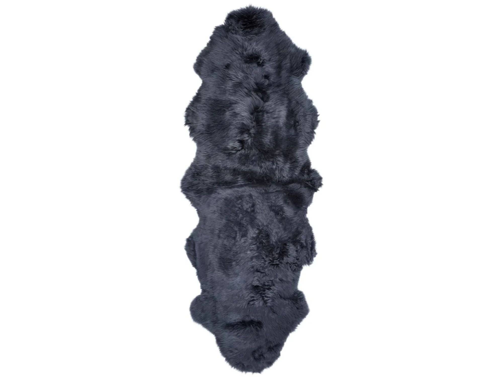 Natures Collection - Langhåret lammeskind - New Zealand - Navy