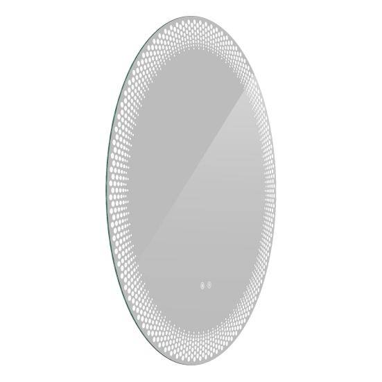 Digital Spegel LED Badrumsspegel Rund med Ljus Cirkel Vägg Smart Monterad Belyst 3 Färger Ljusstyrka Anti-Dimbar Dimbar Splittringssäker Stor