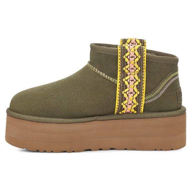 UGG Classic Ultra Mini Platform Braid - Burnt Olive Dam Sneakers Grön 1138491-BTOL cm brown