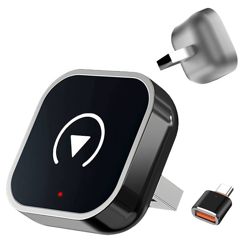 TEMU 2-in-1 And Auto Adapter - Plug And Play Automatic Connection, 0.5s Delay, Wireless And Wi Fi Support, , With Usb/usb-c Ports, Wireless Car Adapter, No Battery, Suitable For Gifting !