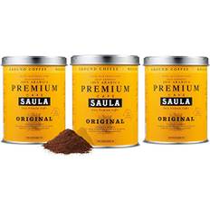 Premium Saula Målat kaffe, Pack 3 kaburkar om 250 gr. Original 100% Arabica