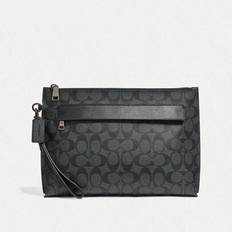 Carryall Signature Canvas Unisex Clutchväska Armbandsväska Clutchplånbok Kolsvart F29508 CQBK - Grå